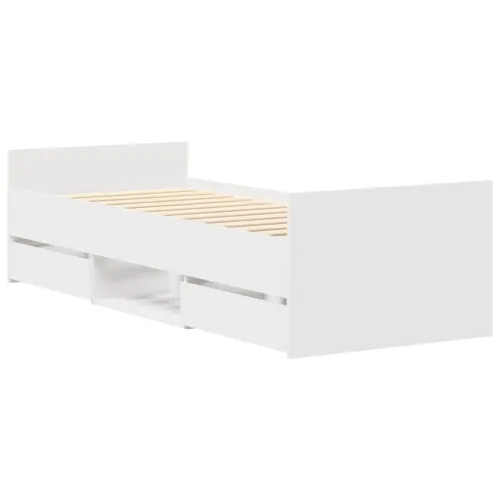 Okvir kreveta s uzglavljem i podnožjem bijeli 100 x 200 cm - Bijela 100 x 200 cm Cijena