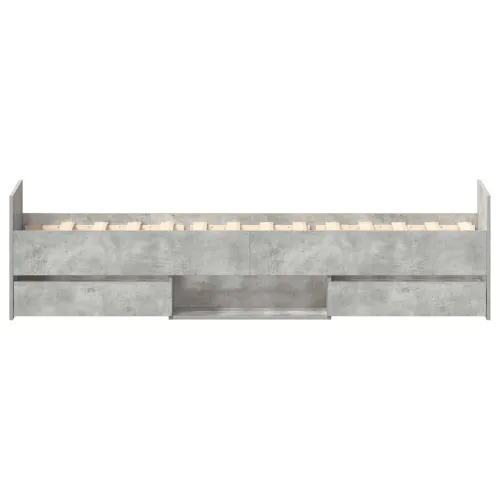 Okvir kreveta s uzglavljem i podnožjem boja betona 90 x 200 cm - Beton siva 90 x 200 cm Cijena