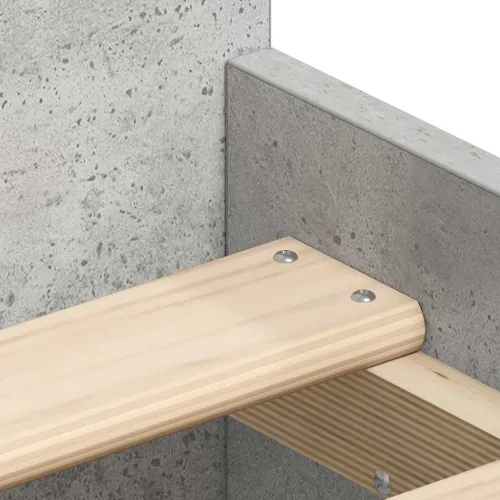 Okvir kreveta s uzglavljem i podnožjem boja betona 90 x 200 cm - Beton siva 90 x 200 cm Cijena