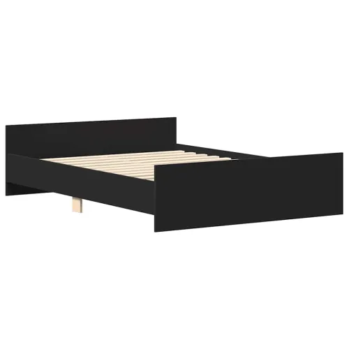 Okvir kreveta s uzglavljem i podnožjem crni 150 x 200 cm - Crna 150 x 200 cm Cijena