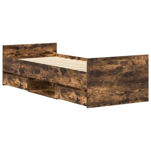 Okvir kreveta s uzglavljem i podnožjem boja hrasta 90 x 200 cm - Dimljeni hrast 90 x 200 cm Cijena