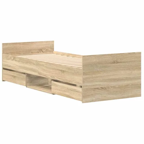 Okvir kreveta s uzglavljem i podnožjem boja hrasta 100 x 200 cm - Sonoma hrast 100 x 200 cm Cijena