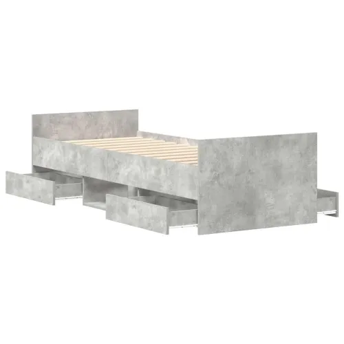 Okvir kreveta s uzglavljem i podnožjem boja betona 75 x 190 cm - Beton siva 75 x 190 cm Cijena