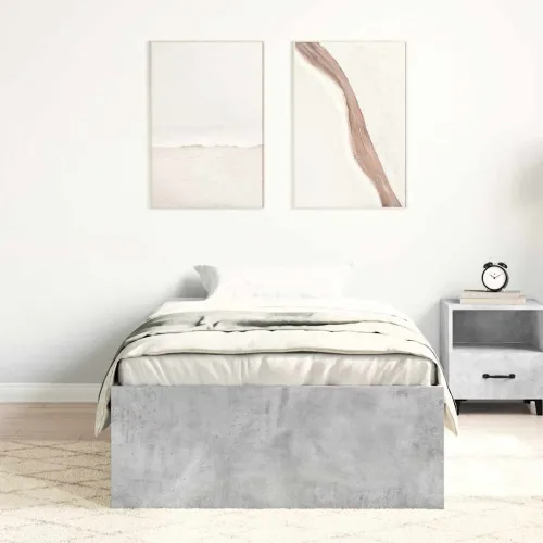 Okvir kreveta siva boja betona 100 x 200 cm - Beton siva 100 x 200 cm Cijena