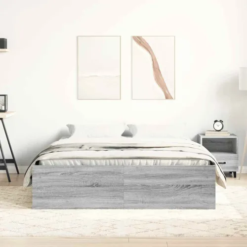 Okvir kreveta boja hrasta 160 x 200 cm - Sivi hrast sonoma 160 x 200 cm Cijena