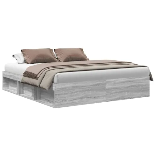 Okvir za krevet boja hrasta 200x200 cm - Sivi hrast sonoma 200 x 200 cm Cijena