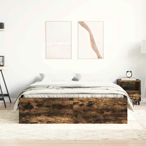 Okvir za krevet boja dimljenog hrasta 120x200 cm - Dimljeni hrast 120 x 200 cm Cijena