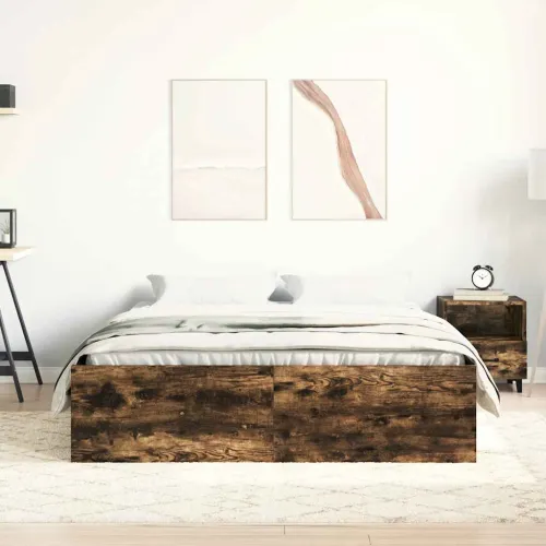 Okvir za krevet boja dimljenog hrasta 140x200 cm - Dimljeni hrast 140 x 200 cm Cijena