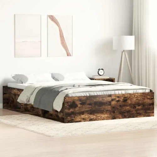 Okvir za krevet boja dimljenog hrasta 140x200 cm - Dimljeni hrast 140 x 200 cm Cijena