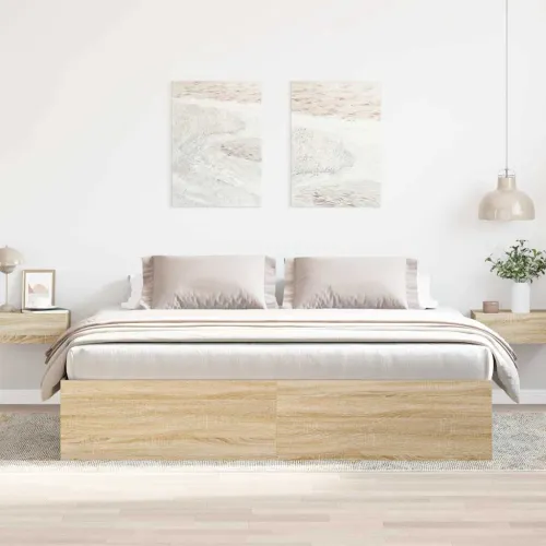 Okvir za krevet boja hrasta sonome 200x200 cm - Sonoma hrast 200 x 200 cm Cijena