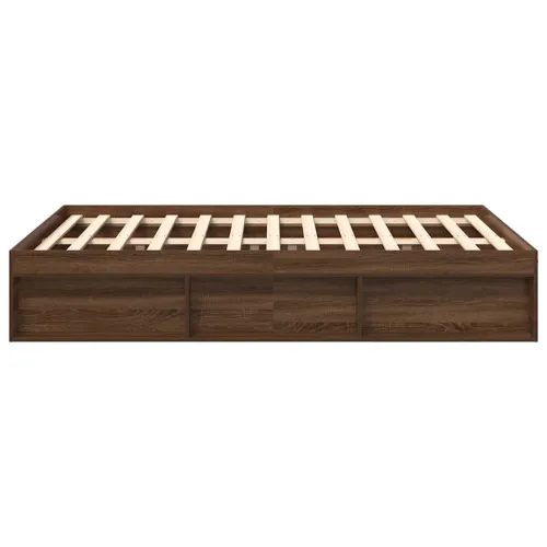 Okvir za krevet smeđa boja hrasta 120x200 cm - Smeđi hrast 120 x 200 cm Cijena