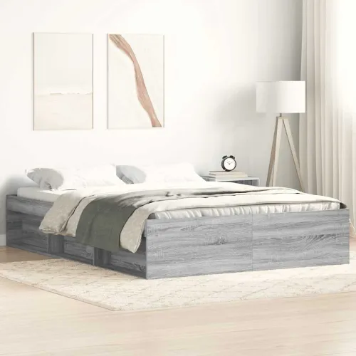 Okvir za krevet boja hrasta 120 x 200 cm - Sivi hrast sonoma 120 x 200 cm Cijena