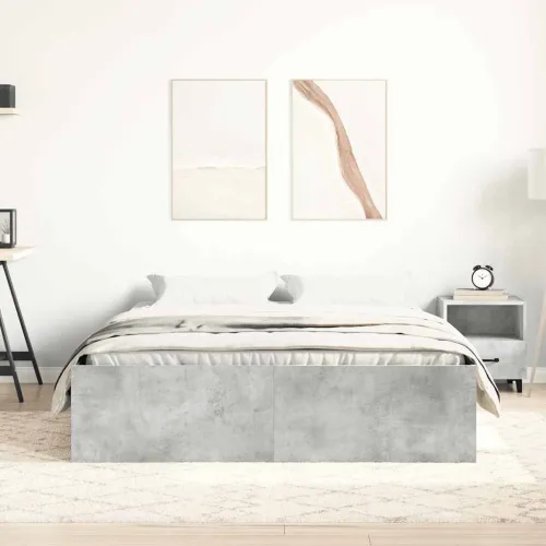 Okvir za krevet siva boja betona 140x200 cm - Beton siva 140 x 200 cm Cijena