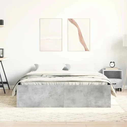 Okvir za krevet siva boja betona 160x200 cm - Beton siva 160 x 200 cm Cijena