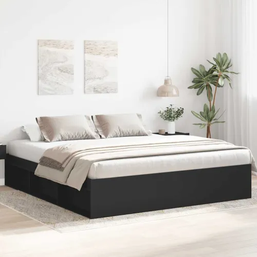 Okvir za krevet crni 180 x 200 cm veliki bračni - Crna 180 x 200 cm Cijena