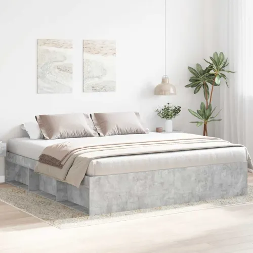 Okvir kreveta siva boja betona 180 x 200 cm veliki bračni - Beton siva 180 x 200 cm Cijena