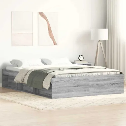 Okvir za krevet boja hrasta 140x190 cm - Sivi hrast sonoma 140 x 190 cm Cijena