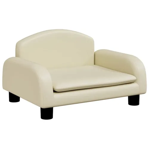 Krevet za pse krem 50x40x30 cm od umjetne kože - Krema 50 x 40 x 30 cm Umjetna koža Krema Cijena