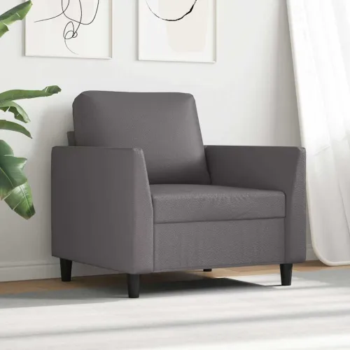 Fotelja siva 60 cm od umjetne kože - Siva 1 60 cm Cijena