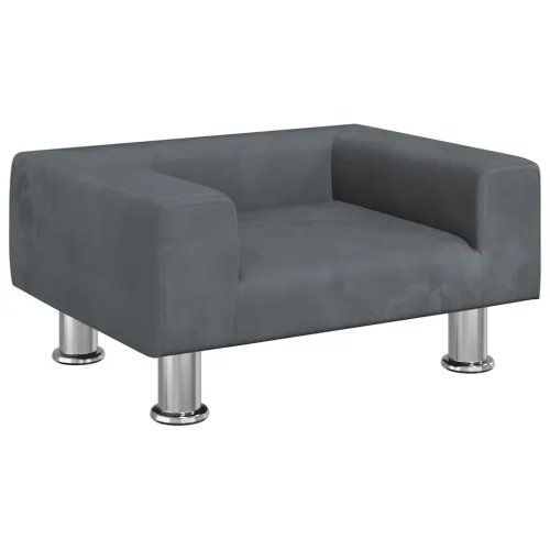 Krevet za pse tamnosivi 50x40x26,5 cm baršunasti - Tamno siva 50 x 40 x 26.5 cm Cijena