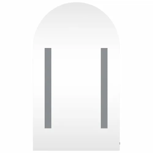 Kupaonski ormarić s ogledalom LED lučni boja hrasta 42x13x70 cm - Boja hrasta Cijena