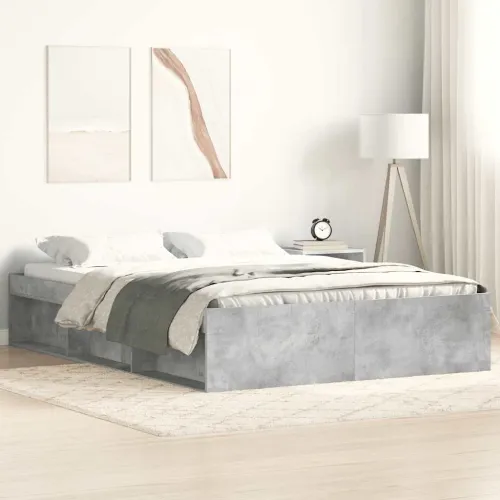 Okvir kreveta boja betona 135 x 190 cm bračni - Beton siva 135 x 190 cm Cijena