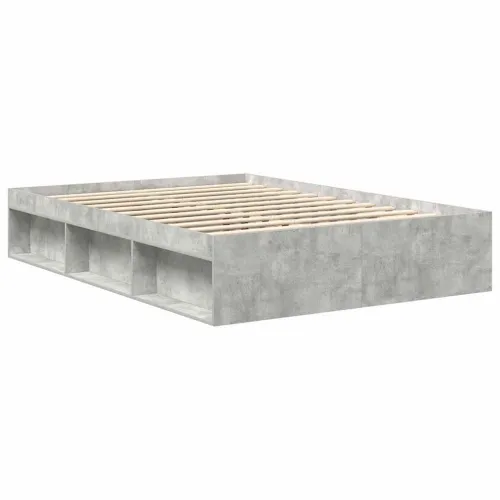 Okvir kreveta boja betona 135 x 190 cm bračni - Beton siva 135 x 190 cm Cijena