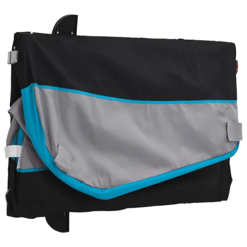 Prikolica za bicikl crno-plava 45 kg željezna - Plava 133 x 68 x 68 cm Cijena