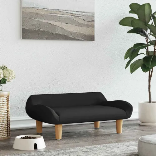 Krevet za pse crni 70x40x24 cm od tkanine - Crna tkanina Cijena