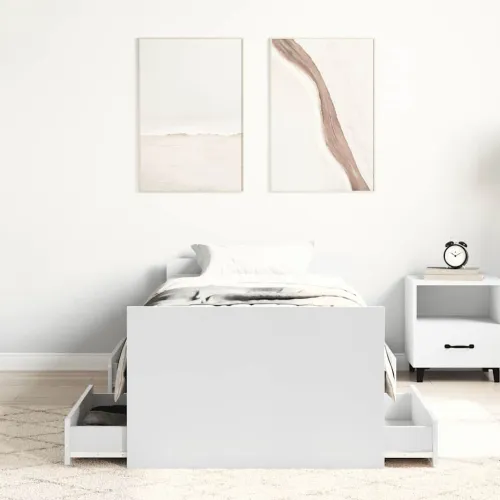 Okvir kreveta s uzglavljem i podnožjem bijeli 90 x 190 cm - Bijela 90 x 190 cm Cijena