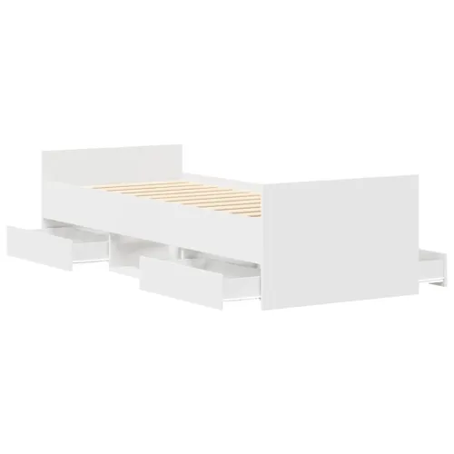 Okvir kreveta s uzglavljem i podnožjem bijeli 90 x 190 cm - Bijela 90 x 190 cm Cijena