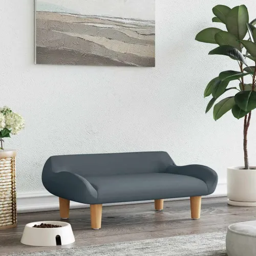 Krevet za pse tamnosivi 70x40x24 cm od tkanine - Tamno siva tkanina Cijena