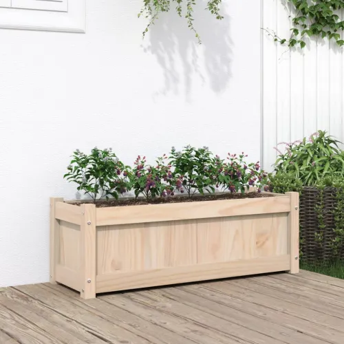Vrtna sadilica 90x31x31 cm od masivne borovine - Prirodna boja bora 1 Cijena