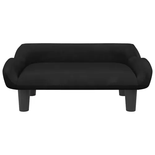 Krevet za pse crni 70x40x24 cm baršunasti - Crna Baršun Cijena