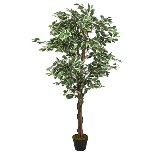 Umjetno stablo fikusa 630 listova 120 cm zeleno - 120 cm 1 Cijena