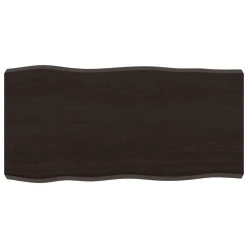 Stolna ploča tamnosmeđa 80x40x(2-6) cm obrađena hrastovina - Tamno smeđa 80 x 40 x 6 cm Cijena