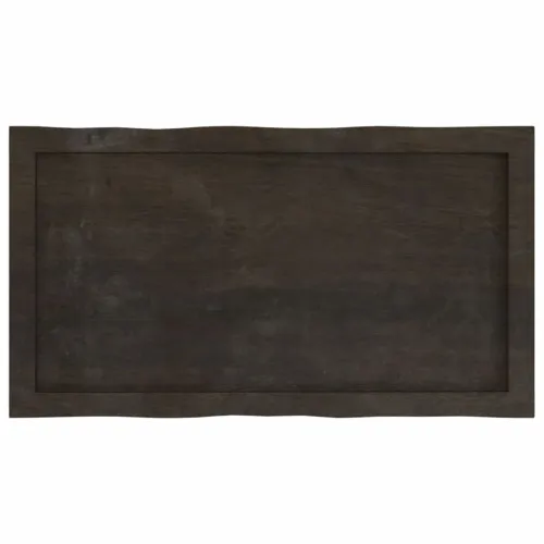 Stolna ploča tamnosmeđa 80x40x(2-6) cm obrađena hrastovina - Tamno smeđa 80 x 40 x 6 cm Cijena