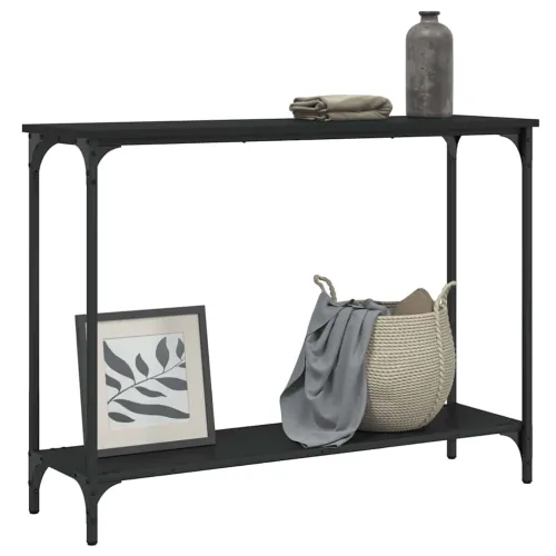 Konzolni stol crni 101 x 30,5 x 75 cm od konstruiranog drva - Crna 101 cm Cijena
