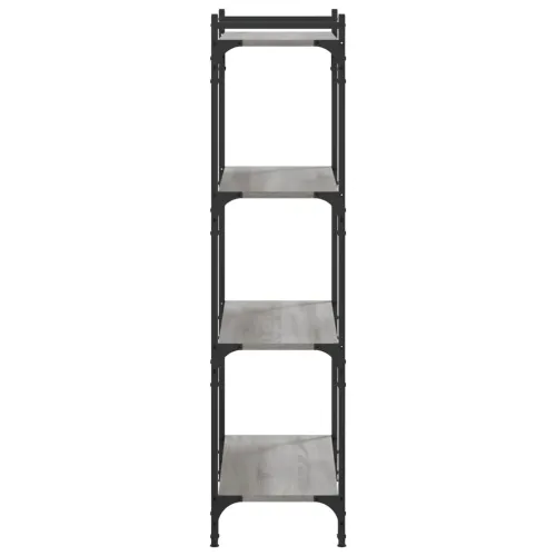 Regal za knjige s 4 razine siva boja hrasta 80x30x120 cm drveni - Sivi hrast sonoma 120 cm 80 cm Cijena