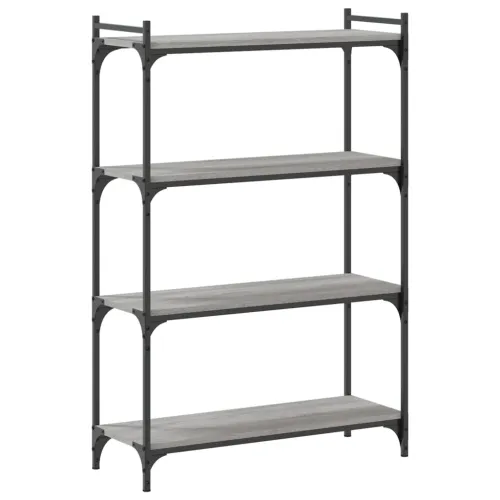 Regal za knjige s 4 razine siva boja hrasta 80x30x120 cm drveni - Sivi hrast sonoma 120 cm 80 cm Cijena