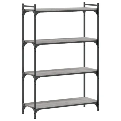 Regal za knjige s 4 razine siva boja hrasta 80x30x120 cm drveni - Sivi hrast sonoma 120 cm 80 cm Cijena