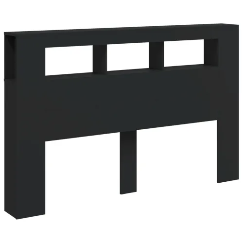 LED uzglavlje crno 160x18,5x103,5 cm konstruirano drvo - Crna 160 x 103.5 cm 1 Crna Cijena