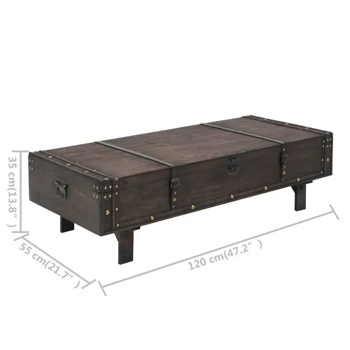 Stolić za kavu od šperploča vintage stil 120x55x35 cm Cijena