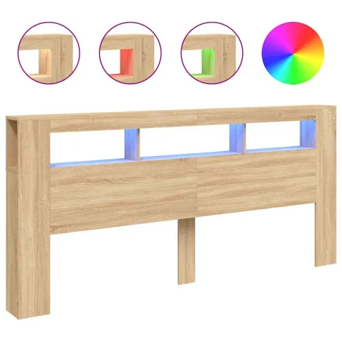 LED uzglavlje boja hrasta sonome 220x18,5x103,5 cm - sonoma hrast 220 x 103.5 cm 1 Sonoma hrast Cijena