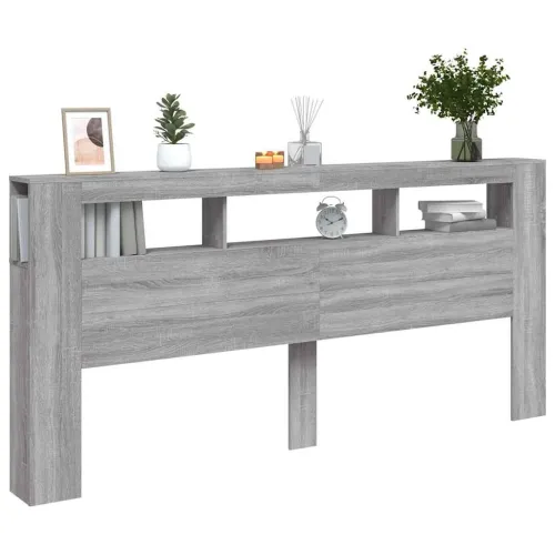 LED uzglavlje boja hrasta 220x18,5x103,5 cm konstruirano drvo - Sivi hrast sonoma 220 x 103.5 cm 1 Sivi hrast sonoma Cijena