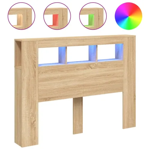 LED uzglavlje boja hrasta sonome 140x18,5x103,5 cm - sonoma hrast 140 x 103.5 cm 1 Sonoma hrast Cijena