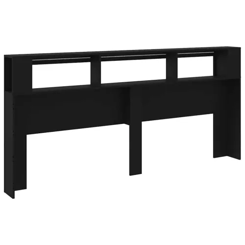 LED uzglavlje crno 220x18,5x103,5 cm konstruirano drvo - Crna 220 x 103.5 cm 1 Crna Cijena