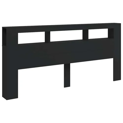 LED uzglavlje crno 220x18,5x103,5 cm konstruirano drvo - Crna 220 x 103.5 cm 1 Crna Cijena