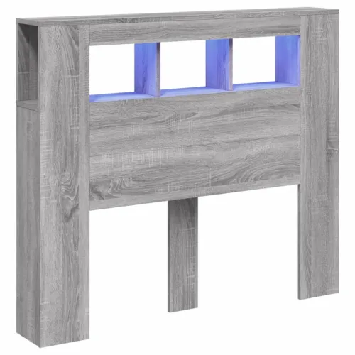 LED uzglavlje boja hrasta 120x18,5x103,5 cm konstruirano drvo - Sivi hrast sonoma 120 x 103.5 cm 1 Sivi hrast sonoma Cijena