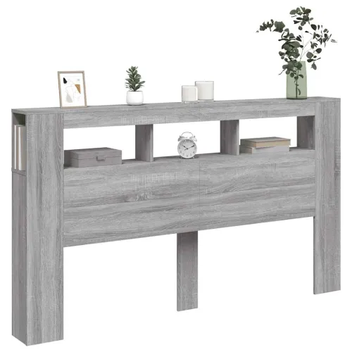 LED uzglavlje boja hrasta 180x18,5x103,5 cm konstruirano drvo - Sivi hrast sonoma 180 x 103.5 cm 1 Sivi hrast sonoma Cijena